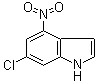 structure of CAS# 245524-95-2, 6-氯-4-硝基-1H-吲哚