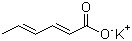 structure of CAS# 24634-61-5, Potassium sorbate