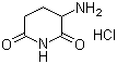 structure of CAS# 24666-56-6, 3-氨基-2,6-哌啶二酮盐酸盐
