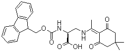3-[[1-(4,4-Dimethyl-2,6-dioxocyclohexylidene)ethyl]amino]-N-[(9H-fluoren-9-ylmethoxy)carbonyl]-L-alanine molecular structure (CAS 247127-51-1)