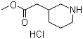 structure of CAS# 247259-31-0, 3-哌啶乙酸甲酯盐酸盐