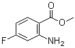 structure of CAS# 2475-81-2, 2-Amino-4-fluorobenzoic acid methyl ester