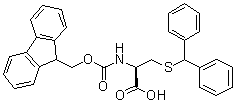 structure of CAS# 247595-29-5, S-(Diphenylmethyl)-N-[(9H-fluoren-9-ylmethoxy)carbonyl]-L-cysteine