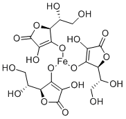 CAS # 24808-52-4, L-Ascorbic acid iron(II), (2S)-2-[(1R)-1,2-dihydroxyethyl]-3,4-dihydroxy-2H-furan-5-one iron