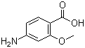 structure of CAS# 2486-80-8, 4-Amino-2-methoxybenzoic acid