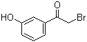 CAS # 2491-37-4, 2-Bromo-3'-hydroxyacetophenone, 3-Hydroxyphenacyl bromide, m-Bromoacetylphenol, omega-Bromo-m-hydroxyacetophenone