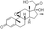 CAS # 24916-90-3, (9b,11b,16a)-9,11-Epoxy-17,21-dihydroxy-16-methyl-pregna-1,4-diene-3,20-dione, 9,11b-Epoxy-17,21-dihydroxy-16a-methyl-9b-pregna-1,4-diene-3,20-dione