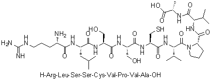 CAS 登录号：249755-84-8, L-精氨酰-L-亮氨酰-L-丝氨酰-L-丝氨酰-L-半胱氨酰-L-缬氨酰-L-脯氨酰-L-缬氨酰-L-丙氨酸