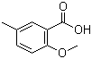 structure of CAS# 25045-36-7, 2-Methoxy-5-methylbenzoic acid