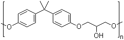 Poly(bisphenol-A-co-epichlorohydrin) molecular structure (CAS 25068-38-6)