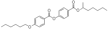 CAS # 250777-66-3, 4-(Hexyloxy)benzoic acid 4-[[(1-methylhexyl)oxy]carbonyl]phenyl ester