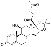 structure of CAS# 25092-25-5, 乙酰基地奈德