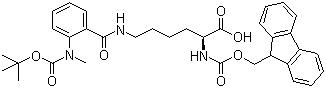 structure of CAS# 251103-43-2, Fmoc-Lys(N-Me-Abz-Boc)-OH