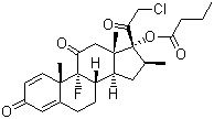 structure of CAS# 25122-57-0, 丁酸氯倍他松