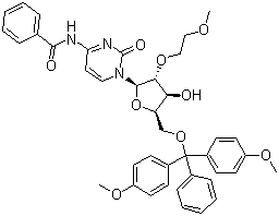 structure of CAS# 251647-49-1, N-苯甲酰基-5'-O-[双(4-甲氧基苯基)苯基甲基]-2'-O-(2-甲氧基乙基)胞苷
