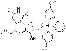 structure of CAS# 251647-51-5, 5'-O-[二(4-甲氧基苯基)苯基甲基]-2'-O-(2-甲氧基乙基)尿苷