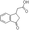 structure of CAS# 25173-12-0, 2-(3-Oxoindan-1-yl)acetic acid