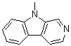 structure of CAS# 2521-07-5, 9-甲基-9H-吡啶并[3,4-b]吲哚