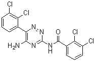 structure of CAS# 252186-79-1, N-[5-氨基-6-(2,3-二氯苯基)-1,2,4-三嗪-3-基]-2,3-二氯苯甲酰胺