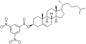 CAS # 25279-63-4, Cholesterol 3,5-dinitrobenzoate, 3beta-Cholest-5-en-3-ol 3,5-dinitrobenzoate, [10,13-Dimethyl-17-(6-methylheptan-2-yl)-2,3,4,7,8,9,11,12,14,15,16,17-dodecahydro-1H-cyclopenta[a]phenanthren-3-yl] 3,5-dinitrobenzoate
