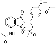 structure of CAS# 253168-86-4, N-[2-[1-(3-乙氧基-4-甲氧基苯基)-2-(甲基磺酰基)乙基]-2,3-二氢-1,3-二氧代-1H-异吲哚-4-基]乙酰胺