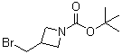 structure of CAS# 253176-93-1, N-(叔丁氧羰基)-3-溴甲基吖丁啶