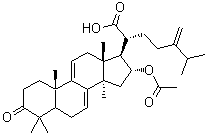 CAS 登录号：2535-06-0, (16alpha)-16-(乙酰氧基)-24-亚甲基-3-氧代羊毛甾-7,9(11)-二烯-21-酸