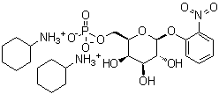 CAS # 25405-62-3, 2-Nitrophenyl beta-D-galactopyranoside-6-phosphate cyclohexylammonium salt, 2-Nitrophenyl beta-D-galactopyranoside 6-(dihydrogen phosphate) compd. with cyclohexanamine (1:2)