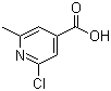 structure of CAS# 25462-85-5, 2-氯-6-甲基吡啶-4-羧酸