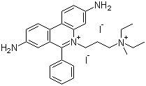 CAS # 25535-16-4, Propidium iodide, 3,8-Diamino-5-[3-(diethylmethylammonio)propyl]-6-phenylphenanthridinium diiodide