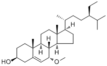 CAS 登录号：256445-68-8, Schleicheol 2, (3beta,7alpha)-7-甲氧基豆甾-5-烯-3-酮