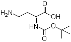 structure of CAS# 25691-37-6, 叔丁氧羰基-L-2,4-二氨基丁酸
