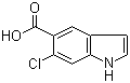structure of CAS# 256935-86-1, 6-氯-1H-吲哚-5-甲酸