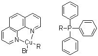 structure of CAS# 25753-84-8, Bromo(1,10-phenanthroline)(triphenylphosphine)copper