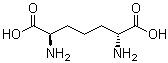 structure of CAS# 2577-62-0, (2R,6R)-rel-2,6-二氨基庚二酸