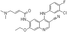 CAS 登录号：257933-82-7, 培利替尼, 贝利替尼, (2E)-N-[4-[(3-氯-4-氟苯基)氨基]-3-氰基-7-乙氧基-6-喹啉基]-4-(二甲基氨基)-2-丁烯酰胺