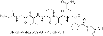CAS 登录号：258818-34-7, 拉瑞唑来, 甘氨酰甘氨酰-L-缬氨酰-L-亮氨酰-L-缬氨酰-L-谷氨酰胺酰-L-脯氨酰甘氨酸