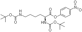 CAS 登录号：2592-19-0, N,N'-二叔丁氧羰基-L-赖氨酸对硝基苯酚酯