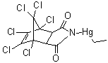 CAS 登录号：2597-93-5, N-(乙基汞)-1,4,5,6,7,7-六氯双环[2.2.1]庚-5-烯-2,3-二甲酰亚胺