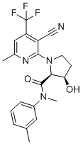 CAS # 2603528-97-6, (2S,3R)-1-(3-Cyano-6-methyl-4-(trifluoromethyl)pyridin-2-yl)-3-hydroxy-N-methyl-N-(m-tolyl)pyrrolidine-2-carboxamide, ART558