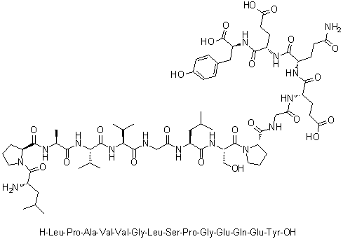 CAS 登录号：260431-79-6, L-亮氨酰-L-脯氨酰-L-丙氨酰-L-缬氨酰-L-缬氨酰甘氨酰-L-亮氨酰-L-丝氨酰-L-脯氨酰甘氨酰-L-alpha-谷氨酰-L-谷氨酰胺酰-L-alpha-谷氨酰-L-酪氨酸