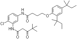 structure of CAS# 26110-32-7, alpha-特戊酰基-N-[2-氯-5-[4-(2,4-二特戊基苯氧基)正丁酰胺基]]乙酰苯胺