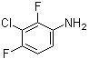 structure of CAS# 2613-34-5, 2,4-二氟-3-氯苯胺