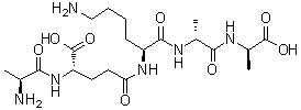 structure of CAS# 2614-55-3, L-丙氨酰-D-gamma-谷氨酰-L-赖氨酰-D-丙氨酰-D-丙氨酸