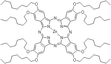 structure of CAS# 261504-18-1, 2,3,9,10,16,17,23,24-八(辛氧基)-29H,31H-酞菁锌