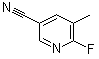 structure of CAS# 261625-67-6, 6-Fluoro-5-methyl-3-pyridinecarbonitrile