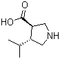 structure of CAS# 261896-36-0, (3R,4R)-4-Isopropylpyrrolidine-3-carboxylic acid