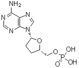 CAS # 26315-32-2 (26315-55-9), 2',3'-Dideoxy-5'-adenylic acid, 2',3'-Dideoxyadenosine 5'-phosphate, 2',3'-Dideoxyadenosine-5'-monophosphate, ddAMP