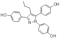 structure of CAS# 263717-53-9, 4,4',4''-(4-丙基-1H-吡唑-1,3,5-三基)三[苯酚]