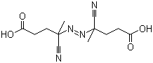 structure of CAS# 2638-94-0, 4,4'-偶氮双(4-氰基戊酸)